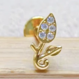 Piercing Botão CZ Gold