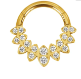 Argola Linha Dupla CZ Gold  10mm