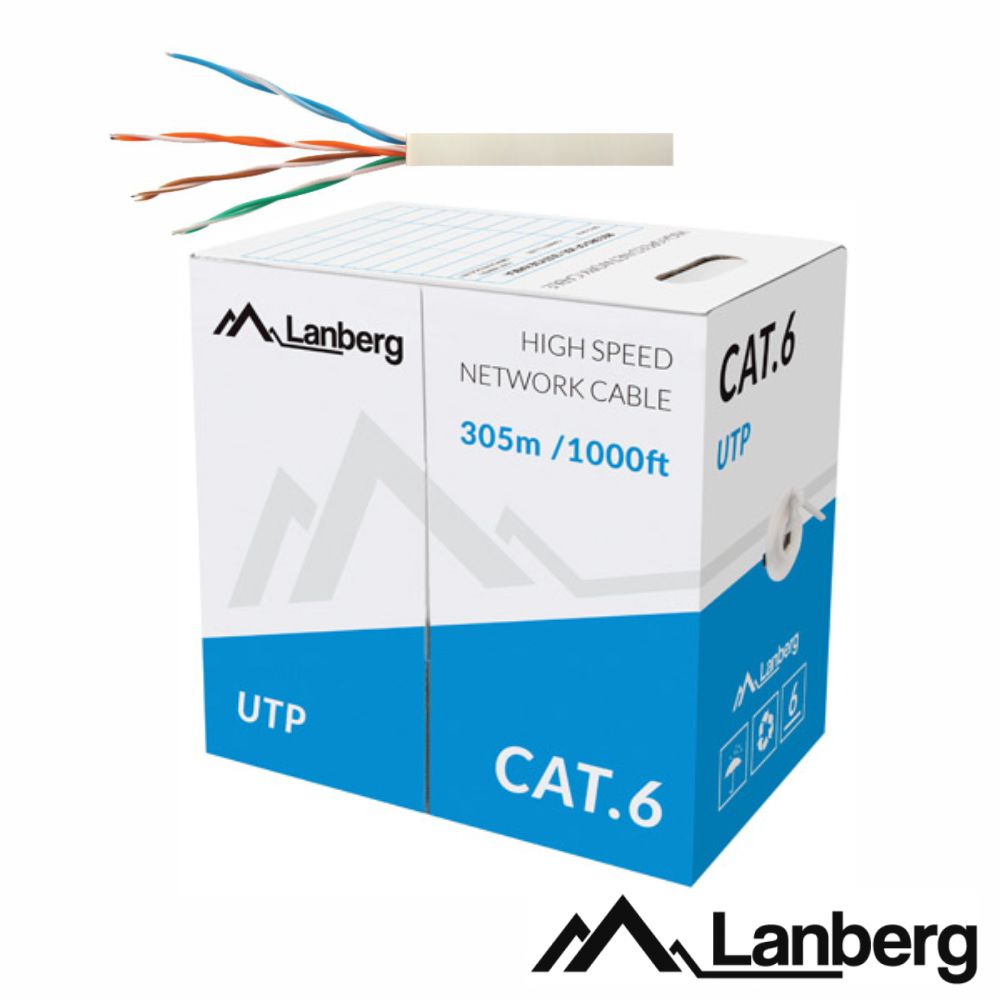 Cabo UTP CAT.6 4XAWG23 cinzento LANBERG