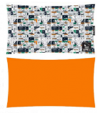 Dog Bed Pillow, color orange, Snoopy Comic - M