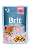 Brit Blue Cat Delicate Fillets in Gravy with Chicken for Kitten 85 g