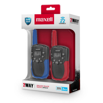 WALKIE-TALKIE MAXELL 2PK AZUL/VERMELHO 348541