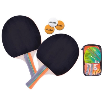 CONJUNTO RAQUETES C/ 3 BOLAS PING PONG