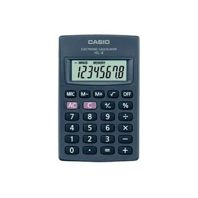 MAQ CALC. BOLSO CASIO DISPLAY HL4