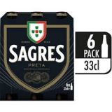 Cerveja Sagres 0,33 tp Pack 6 Preta