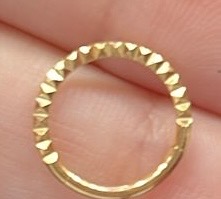 Argola Sevilha  corte quadrado lateral 10MM