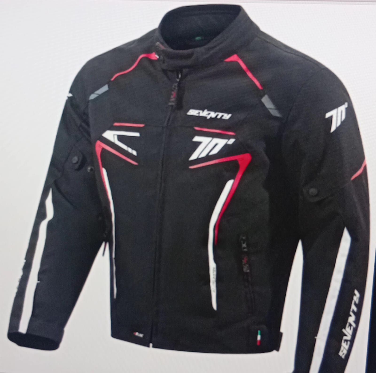  (L) JACKET SD-JR65 PISTON MEN BLACK/RED/WHITE