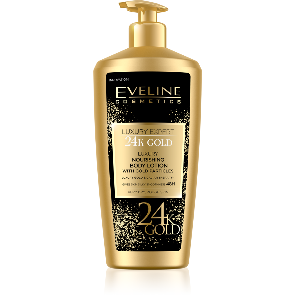 Eveline Luxury Expert 24K Gold Loção Corporal Hidratante com Partículas de Ouro 350ML