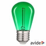 Lampada led E27 1W 230V filamento verde 50lm AVIDE