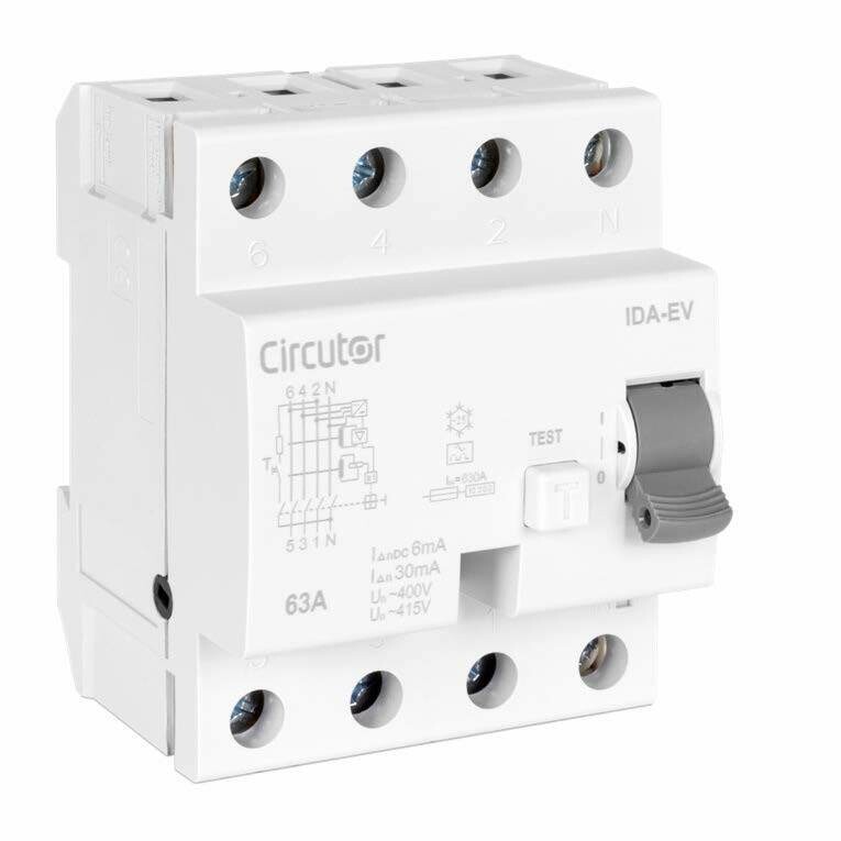 Interruptor diferencia tipo A-EV IDA-EV (4POLOS 40A 30MA 6MA CIRCUTOR