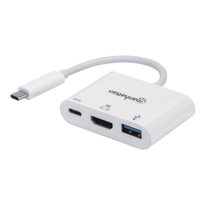DOCK. USB-C (3-in-1) HDMI (F),USB-A (F),USB-C(F) MANHATTAN