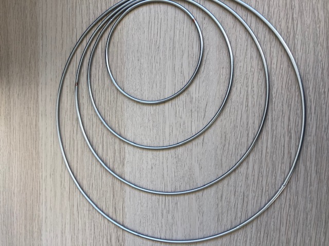 Aro metálico PRATA 15 cm Círculo