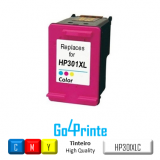 Tinteiro para HP n. 301XL - CH564EE -  cores - 17ml