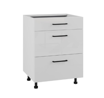 Kit Inferior Melamina 70X56X50 3 Gavetas  