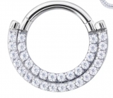 Argola Dupla Helice Prata