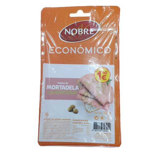 MORTADELA COM AZEITONAS NOBRE 120G