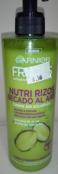 Garnier- Creme sem Enxaguar Fructis Nutri Curls Ar seco-Cabelo encaracolado ou ondulado