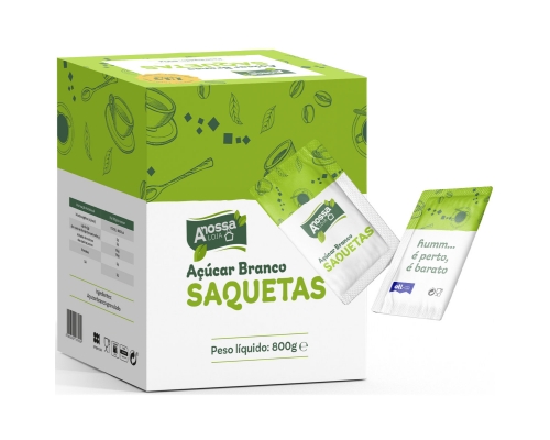 ACUCAR SAQ 6/8G A NOSSA LOJA 800G
