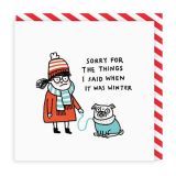 GREETING CARD SQUARE WHEN IT WAS WINTER OHH DEER