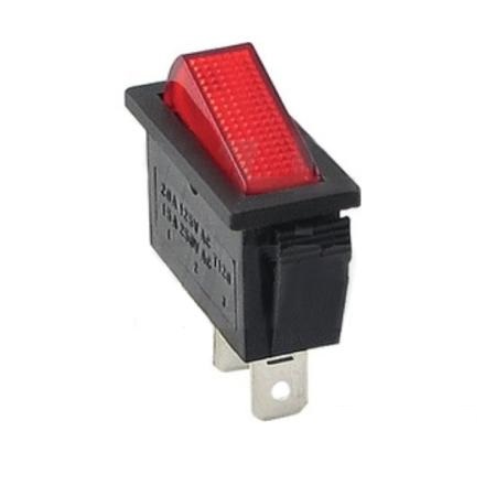 Interruptor basculante vermelho ON-OFF 250V/15A