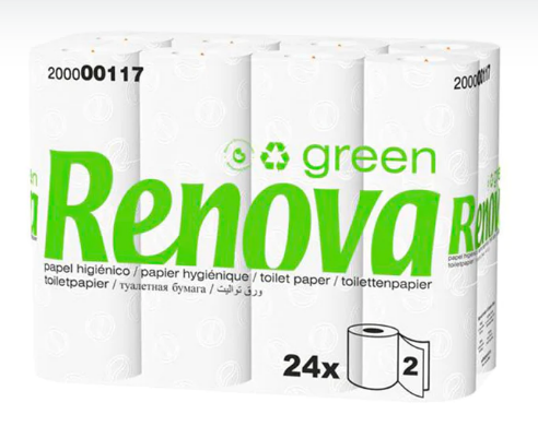 Papel Higiénico Doméstico Renova Green 20 Metros