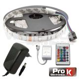 Kit fita de led c/controlador e alimentador 150 led SMD 5050 RGB IP20