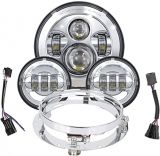 SET DE FAROIS EM LED CHROMADOS DE 17.78cm DA TRUCKMALL 