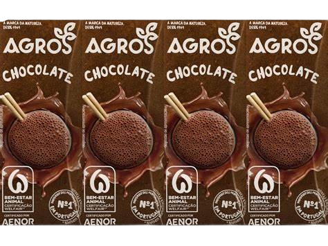 AGROS LEITE ACHOC. 4*200ML