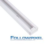 Carril monofásico PVC para focos led - superfície 2M branco