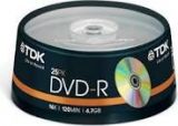 TDK DVD-R 4.7GB 16X PACK 25UN