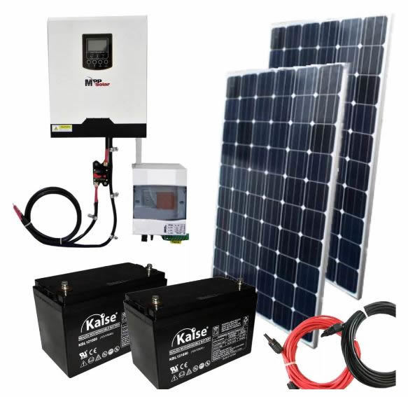 CONJUNTO SOLAR RACIOCINADO COBRADO POR WATT OFF GRID