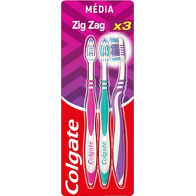 ESCOVA DE DENTES ZIG ZAG SUAVE COLGATE 3UN