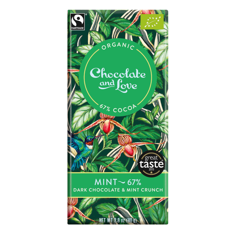 Chocolate Mint Vegan 57% Cacau 80gr Bio
