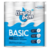 PAPEL HIGIENICO BASIC 48 ROLOS LIMPA BEM