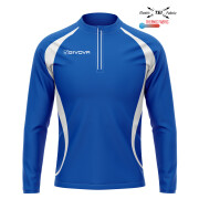 T-Shirt Running Givova Branco/Azul M
