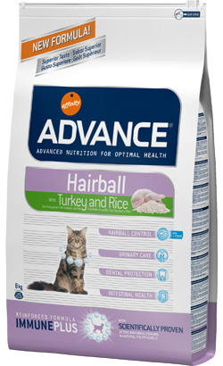 Advance Cat Hairball - Turkey & Rice - 1,5 Kg