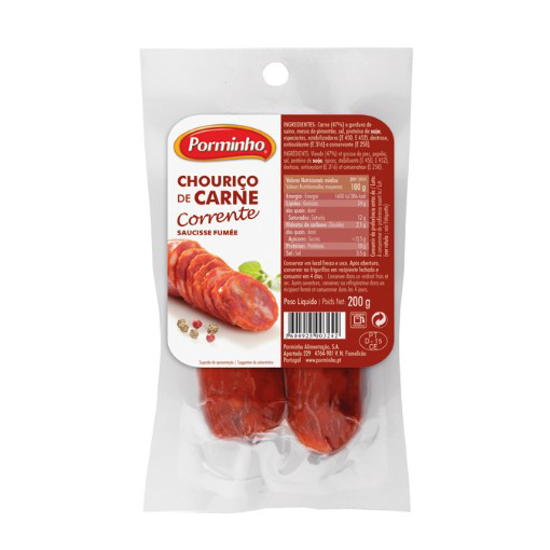 CHOURIÇO CARNE CORR 200GR PORMINHO