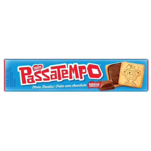 BISCOITO RECHEADO CHOCOLATE PASSATEMPO 130G