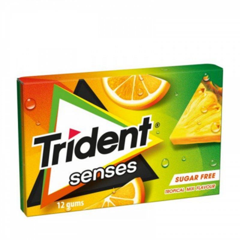 CHICLETES TRIDENT SENSES TROPICAL