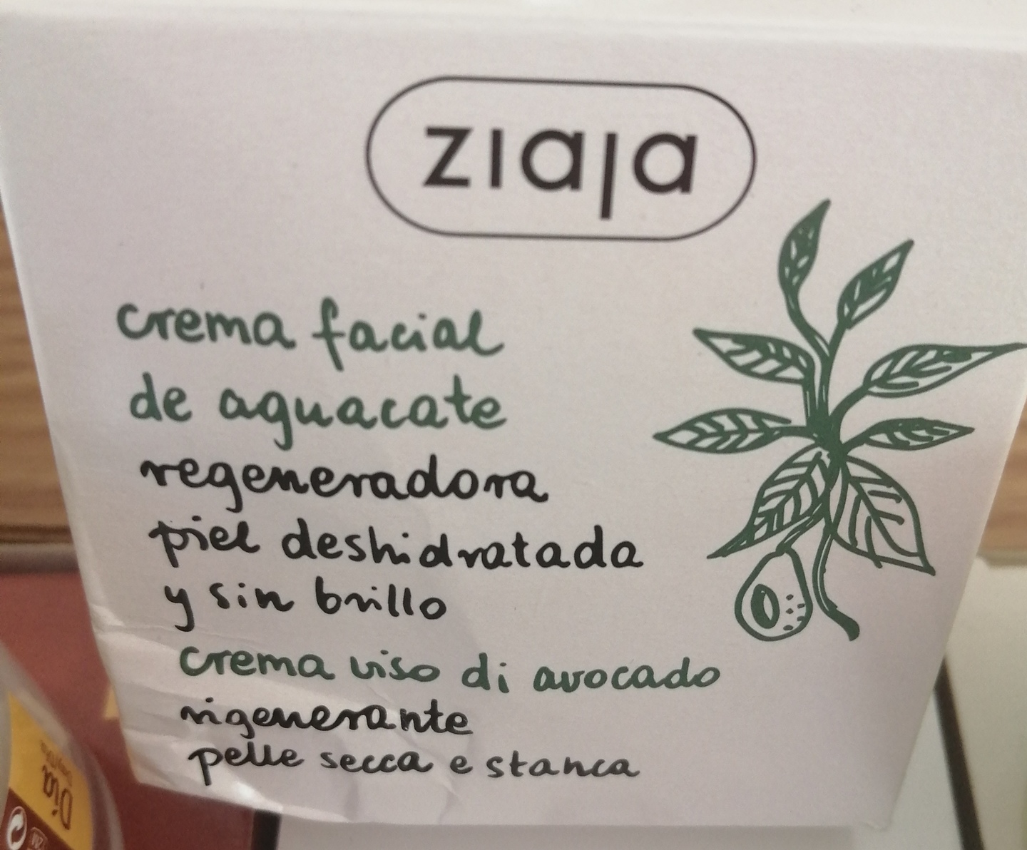 ziaja- creme de rosto abacate + 1 gratis