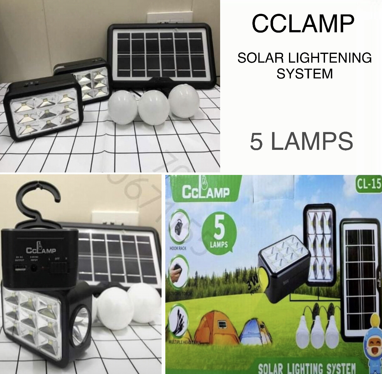 SISTEMA DE ILUMINAÇÃO SOLAR CL-15 CCLAMP