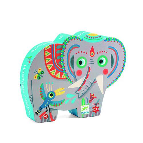 ELEFANTE ASIÁTICO - PUZZLE SILHUETA 24 PEÇAS