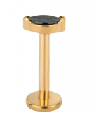 Piercing Pingo luz preto gold - titânio 
