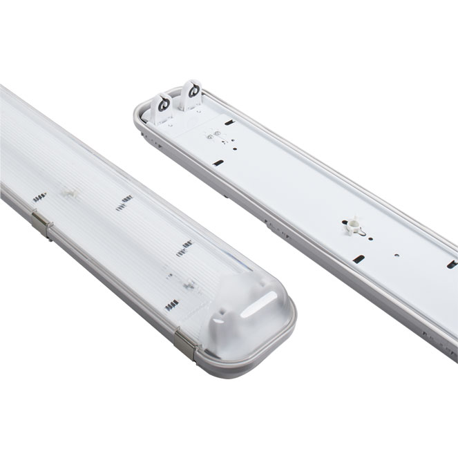 Armadura estanque IP65 150cm p/2 lampada led T8 ligação lateral