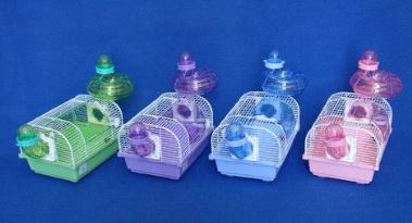 GAIOLA HAMSTER C/ TUBOS E RODA 