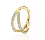 Argola Braga dupla 6mm Gold