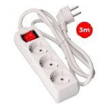 Bloco 3 Tomadas T/TL C/Int 3mt 3x1,5mm