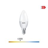 Lâmpada Vela Led E14 5W 400lm 4000K Luz Dia Ø3,6x10,3cm EDM