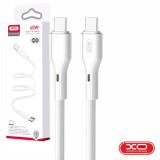 Cabo USB-C macho / USB-C macho PD 60W 1M branco XO