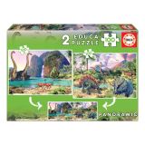 Puzzle Dino World 2x100 peças